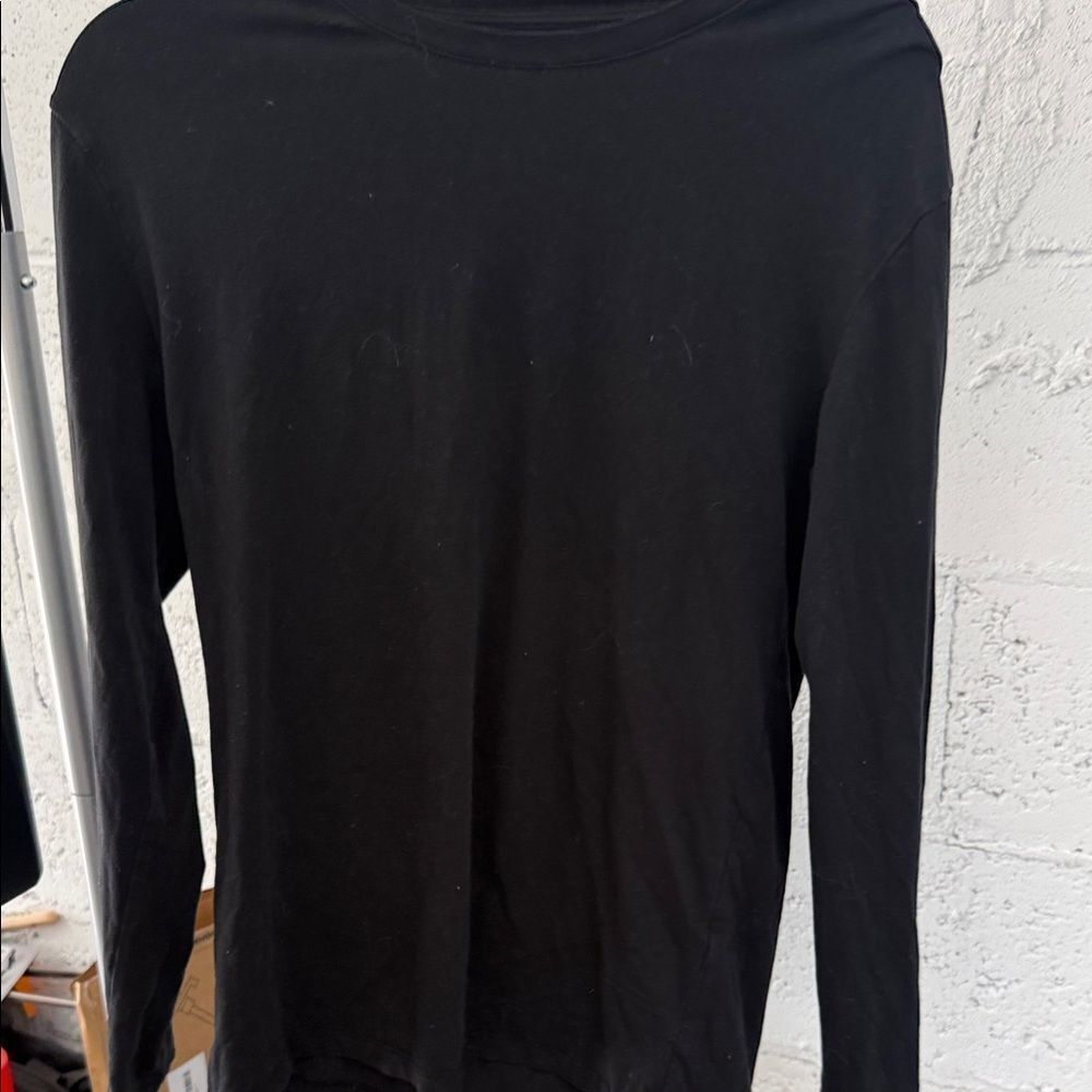 ZARA Mens Black Long Sleeve Shirt Size Large Slim Fit Super Soft LIKE NEW